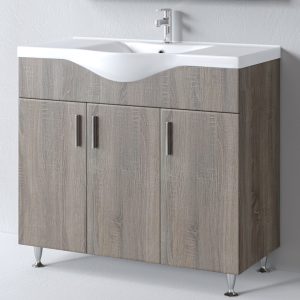 Σετ Έπιπλο Μπάνιου SIENA SONOMA DARK 100 9SSI100SD0W Πάγκο 96x34x83cm Hover Image