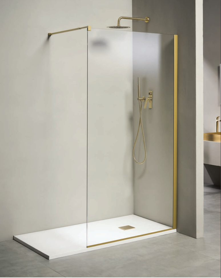 WA G FREE NANO CLEAR WALK-IN ΣΤΑΘΕΡΟ ΠΑΝΕΛ BRUSHED GOLD