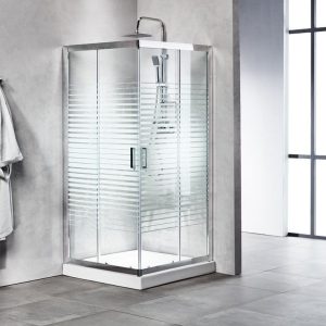 Tema New Line Καμπίνα Ντουζιέρας με Συρόμενη Πόρτα 80x80x180cm Serigrafato