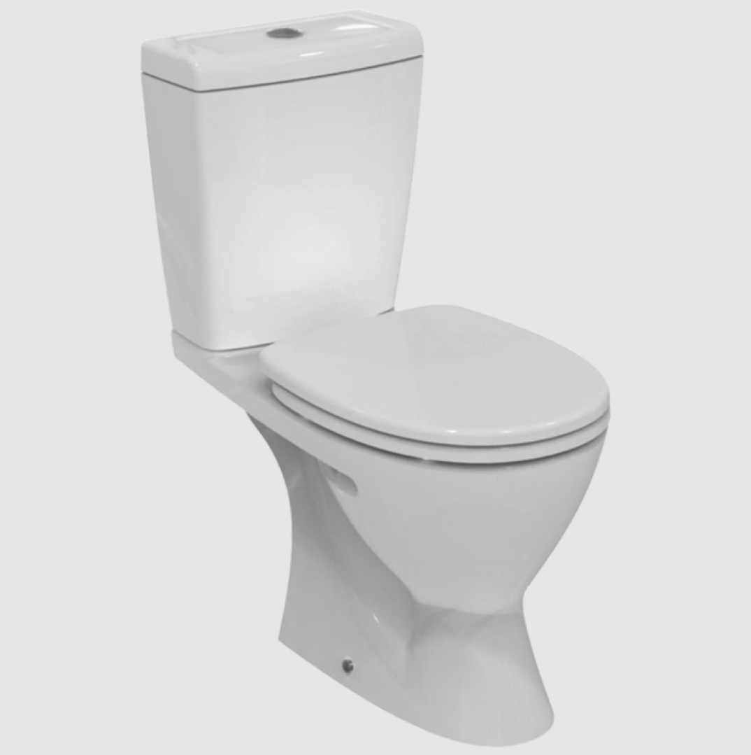Ideal Standard Eurovit Λεκάνη Δαπέδου με Κάλυμμα Soft Close & Καζανάκι Λευκή V337101