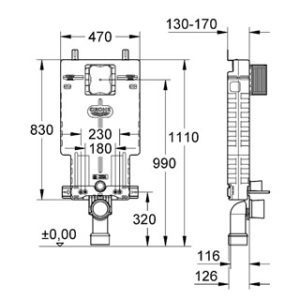 Grohe Καζανάκι εντοιχισμού 38643001 Hover Image