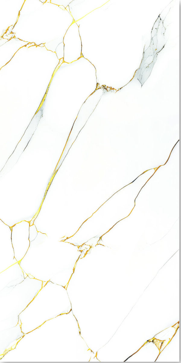 Πλακακι Γρανιτης Δαπεδου 60X120cm Auric White Gold Glossy