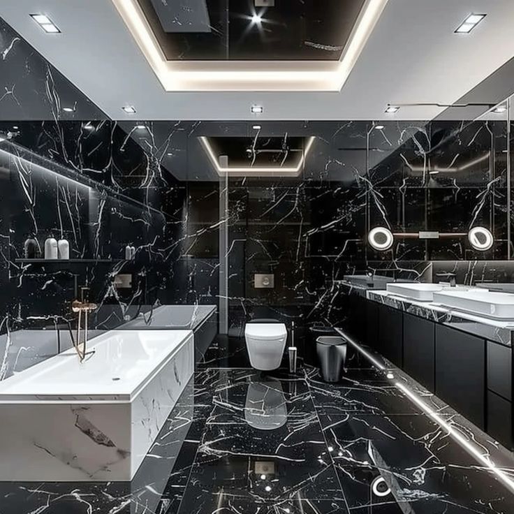 Πλακακι 60Χ120cm Marquina Black Glossy