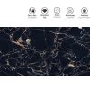 Πλακακι Γρανιτης Δαπεδου 60Χ120cm Black Potario Glossy