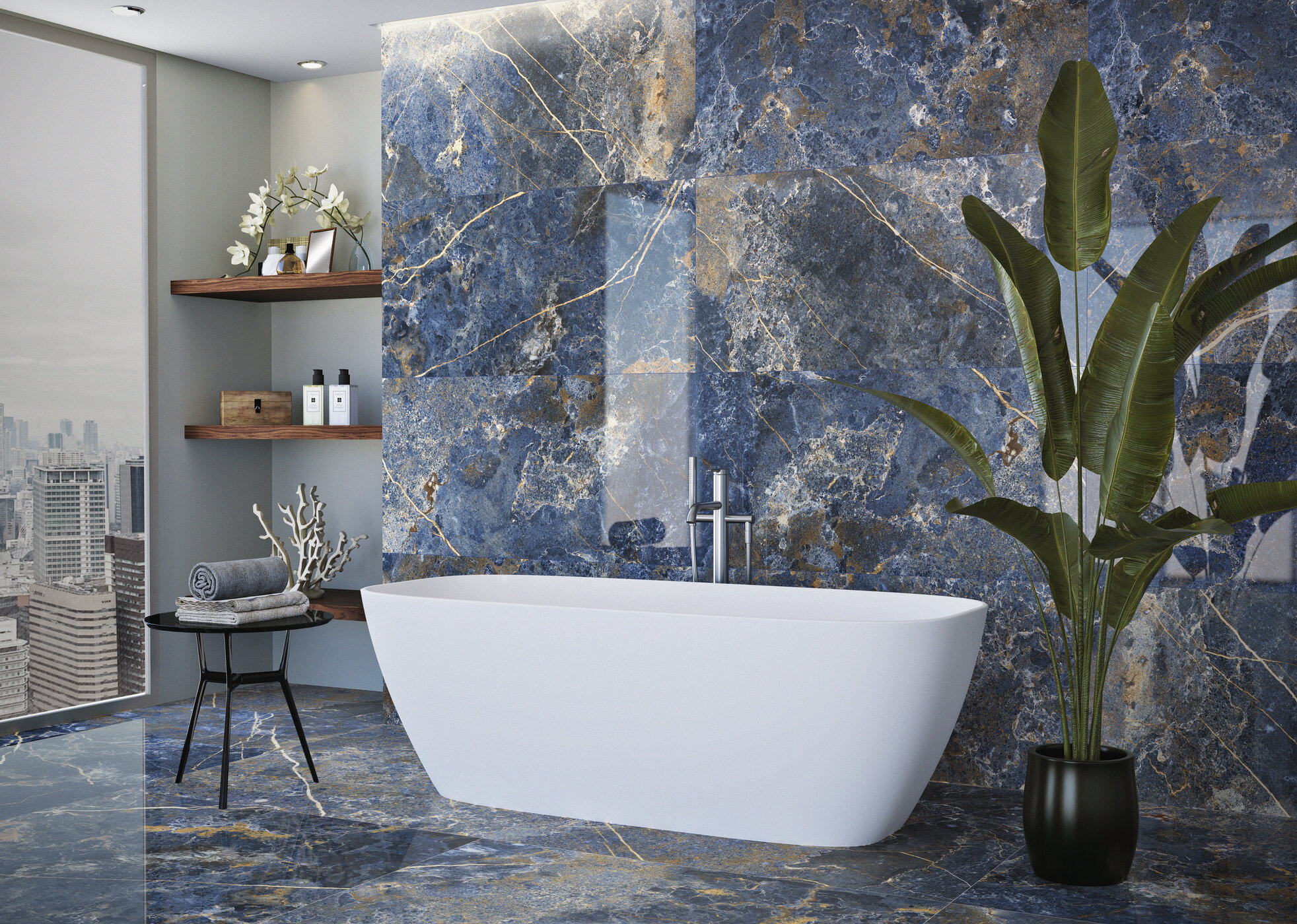 Πλακακι Γρανιτης Μπανιου 60Χ120cm DELMAR Glossy