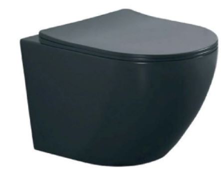 Λεκανη Κρεμαστη FIT RIM OFF BLACK MATT(FIT 325N) Με Καλυμμα