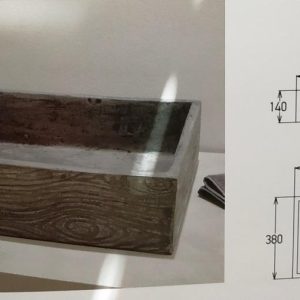 Νιπτήρας ελεύθερης τοποθέτησης γκρι wood