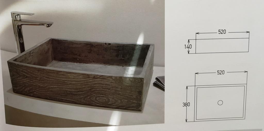Νιπτήρας ελεύθερης τοποθέτησης γκρι wood