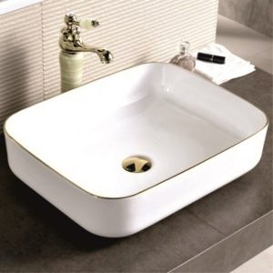 Νιπτηρας Πορσελανης Επιτραπεζιος Icb 874 Golden Edge