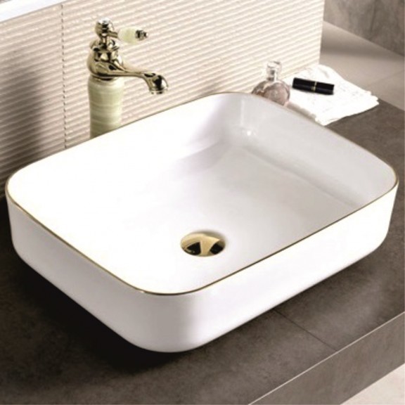 Νιπτηρας Πορσελανης Επιτραπεζιος Icb 874 Golden Edge