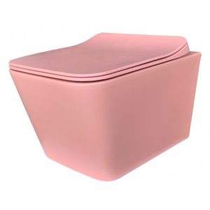 Λεκανη Κρεμαστη Icc 5135 Pink(Rimless)με καλυμμα