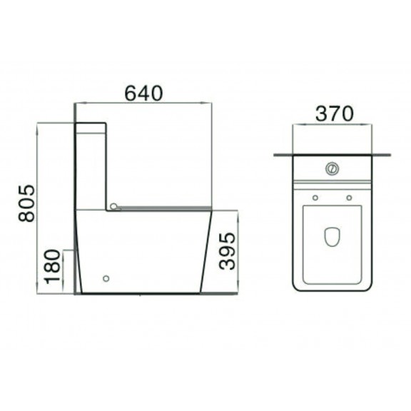ΛΕΚΑΝΗ SET WC INTERCERAMIC ICC 6480P RIMLESS(BACK TO WALL)