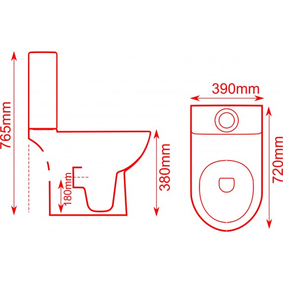 ΛΕΚΑΝΗ SET WC HUNTER ICC 6737(72cm) ΠΙΣΩ ΣΙΦΩΝΙ ΠΛΗΡΕΣ
