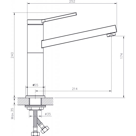 Mπαταρια Κουζινας Παγκου Lux Icf 7179187