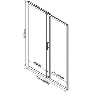 ΚΑΜΠΙΝΑ ΝΤΟΥΣ ΑΠΟ ΤΟΙΧΟ ΣΕ ΤΟΙΧΟ 120-140CM ICS 199G/120 BLACK Hover Image