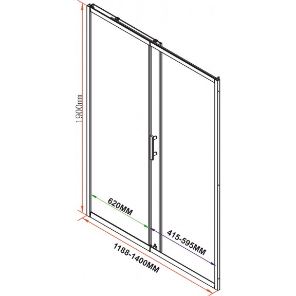 ΚΑΜΠΙΝΑ ΝΤΟΥΣ ΑΠΟ ΤΟΙΧΟ ΣΕ ΤΟΙΧΟ 120-140CM ICS 199G/120 BLACK