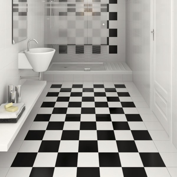 Πλακακια Μπανιου Σειρα Orion Black and White 20X20 Glossy