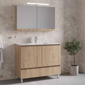 Επιπλο Μπανιου Πληρες Σετ Malaga 100 Walnut
