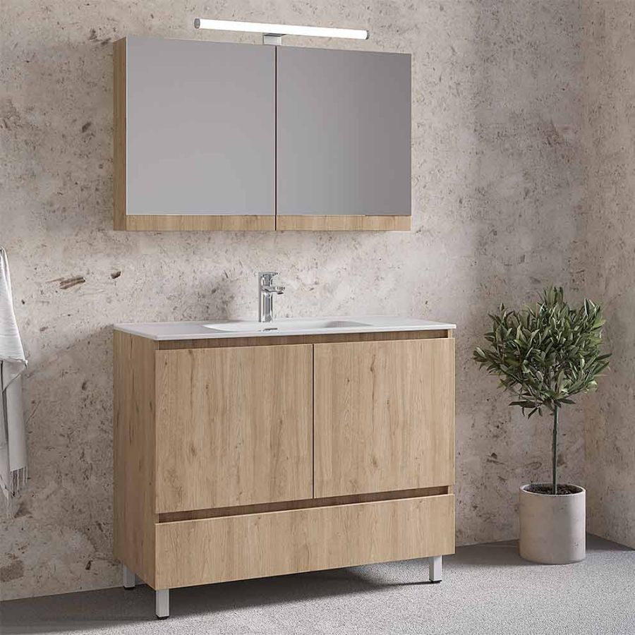 Επιπλο Μπανιου Πληρες Σετ Malaga 100 Walnut