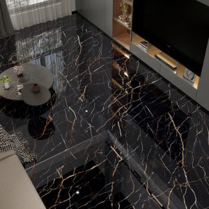 Πλακακι Γρανιτης Δαπεδου 60X120cm Moon Light Black High Glossy(027596) Hover Image