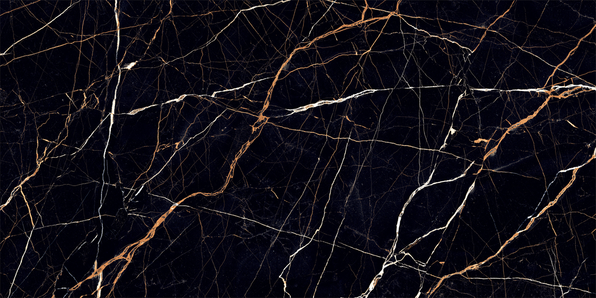 Πλακακι Γρανιτης Δαπεδου 60X120cm Moon Light Black High Glossy(027596)