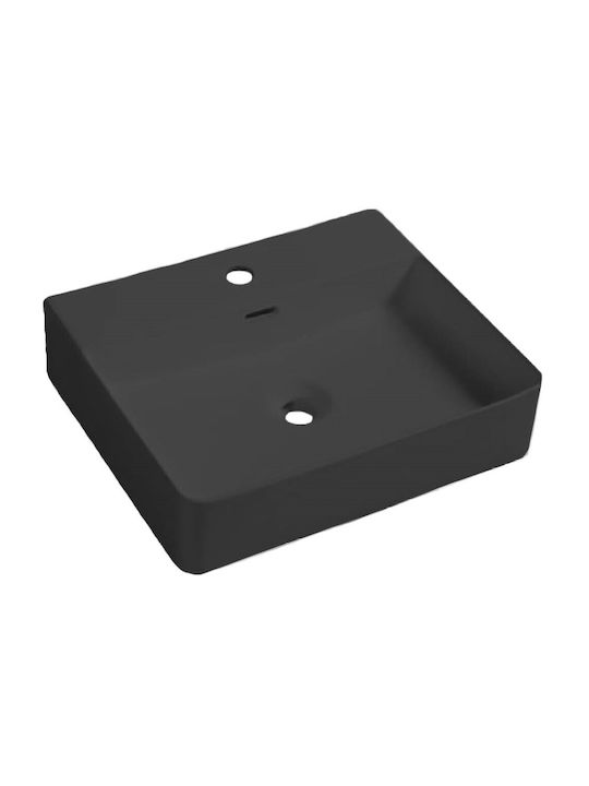 Νιπτηρας Επιτραπεζιος 50Χ42cm Μαυρος Ματ(Κωδ.478-ΥΑ)
