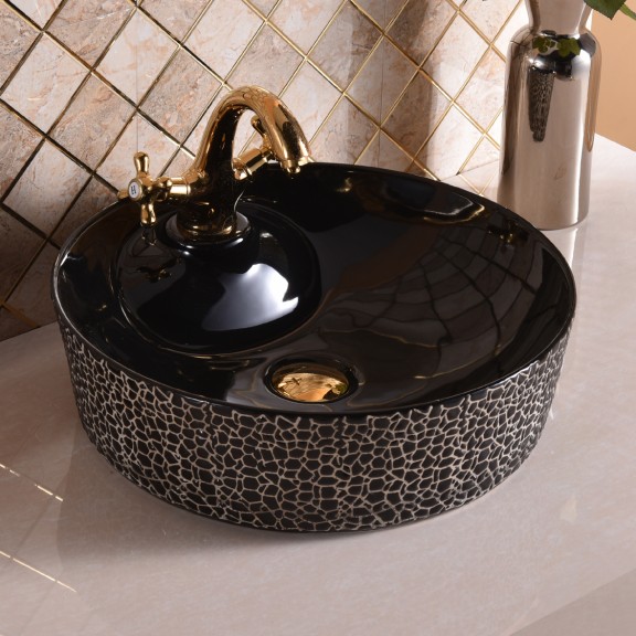 Επιτραπεζιος Νιπτηρας Πορσελανης 870Β with decoration 44Χ44cm