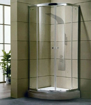 ΚΑΜΠΙΝΑ ΝΤΟΥΣ QUADRANT SHOWER  ΚΡΥΣΤΑΛΛΟ