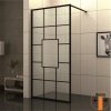 Διαχωριστικο Πανελ Κρυσταλλο Ντουσιερας Black Matt ICS 115/90