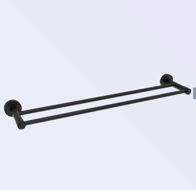 Πετσετοθηκη Διπλη 60cm Inox Dream Black Matt