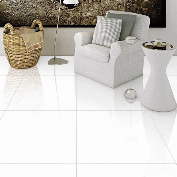 Πλακακι Δαπεδου Γρανιτης 60Χ60cm Plain White Super Glossy