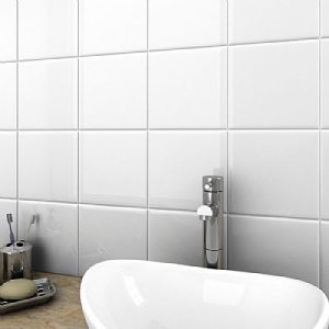 Πλακακι Τοιχου Neve White 20X20 Glossy