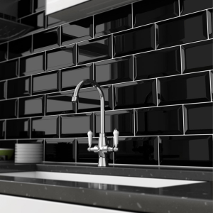 Πλακακι Τοιχου 10X20cm METRO NEGRO GLOSSY