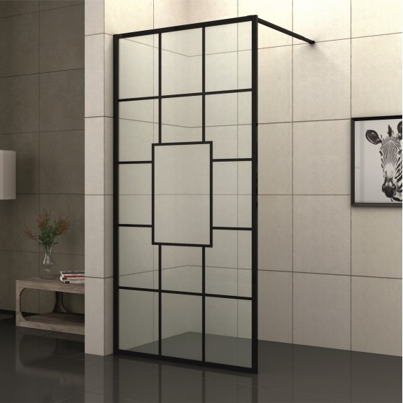 Interceramic (115) διαχωριστικό ντουζιέρας Βlack