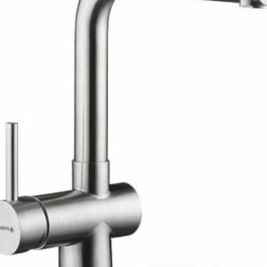 Pyramis Capriccio Premium Μπαταρία Κουζίνας Πάγκου με Ντουζ Inox Ασημί Hover Image