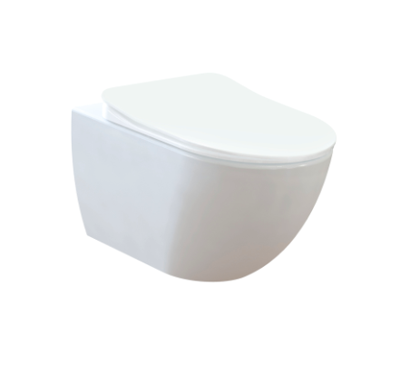 Creavit Free Rim Off Rimless FE 322 Λεκάνη Κρεμαστή με κάλυμμα Slim Soft Closing