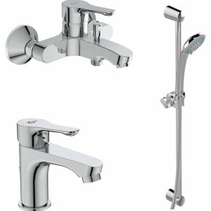 Ideal Standard Alpha Σετ Μπαταριων Με Στηλη Ντουζ ΒD004ΑΑ
