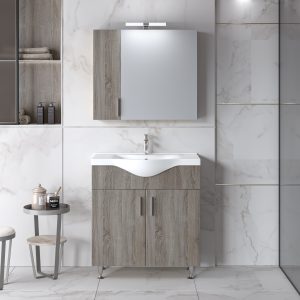 Επιπλο Μπανιου Πληρες Σετ Siena Sonama Dark 75cm
