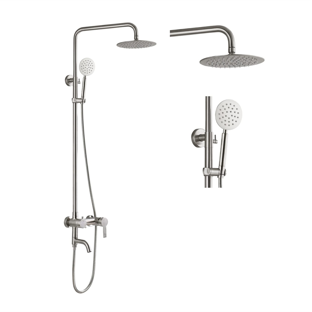 Στηλη ντους 3 Εξοδων Round Inox(22-053)