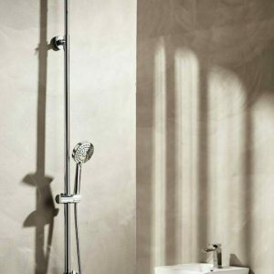 Tema Roma μπαταρία Ντουζ με κολώνα 3 εξόδων Inox 53252
