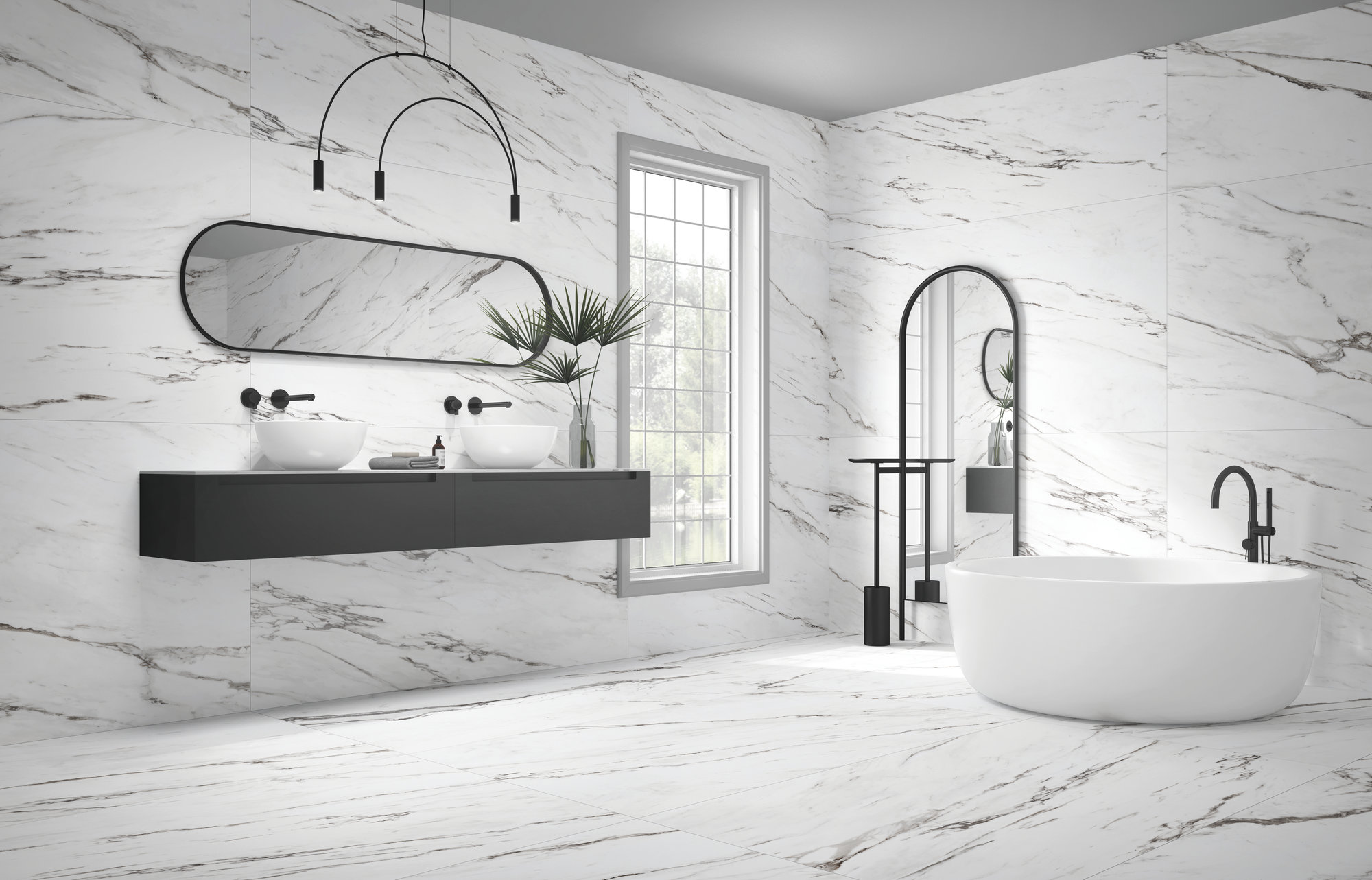 Πλακακι Μπανιου Σειρα Swan Marmi Glossy 60Χ120cm