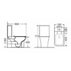 Tema Sprint Λεκάνη Δαπέδου Rimless με Καζανάκι με Κάλυμμα Thermoplast Soft Close Λευκή Hover Image