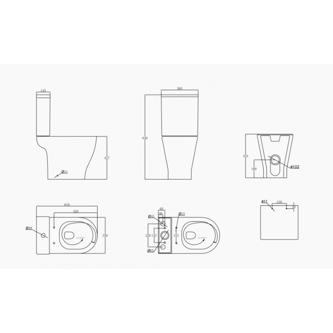 Λεκανη Wc Set Icc 7684p Tornado πισω σιφωνι