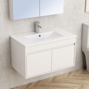 Έπιπλο μπάνιου κρεμαστό με νιπτήρα AKADIA 8045-45 80Χ45Χ45cm Hover Image