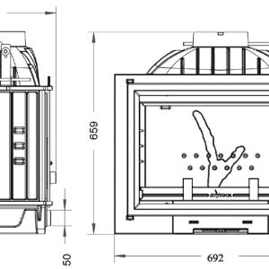 Εστία Τζακιού PHILOS 700 CLAPET INVICTA  Hover Image